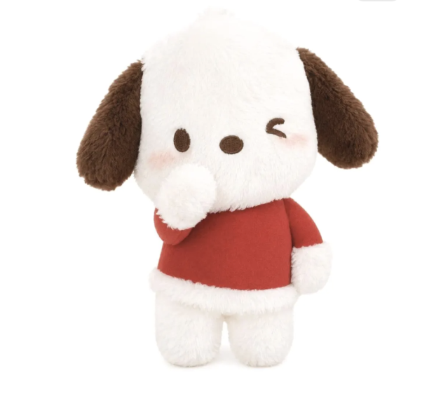 Winking Puppy Plush Toy Santa Outfit Edition front view