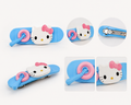 Hello Kitty Blue Candy Hair Clip detail collage