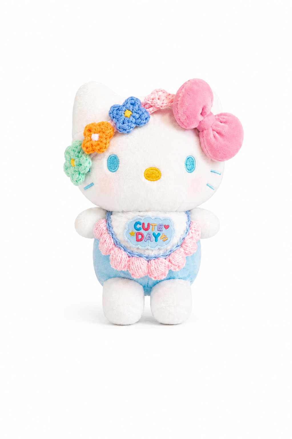 Sanrio Hello Kitty Cute Day Plush Keychain front view 2