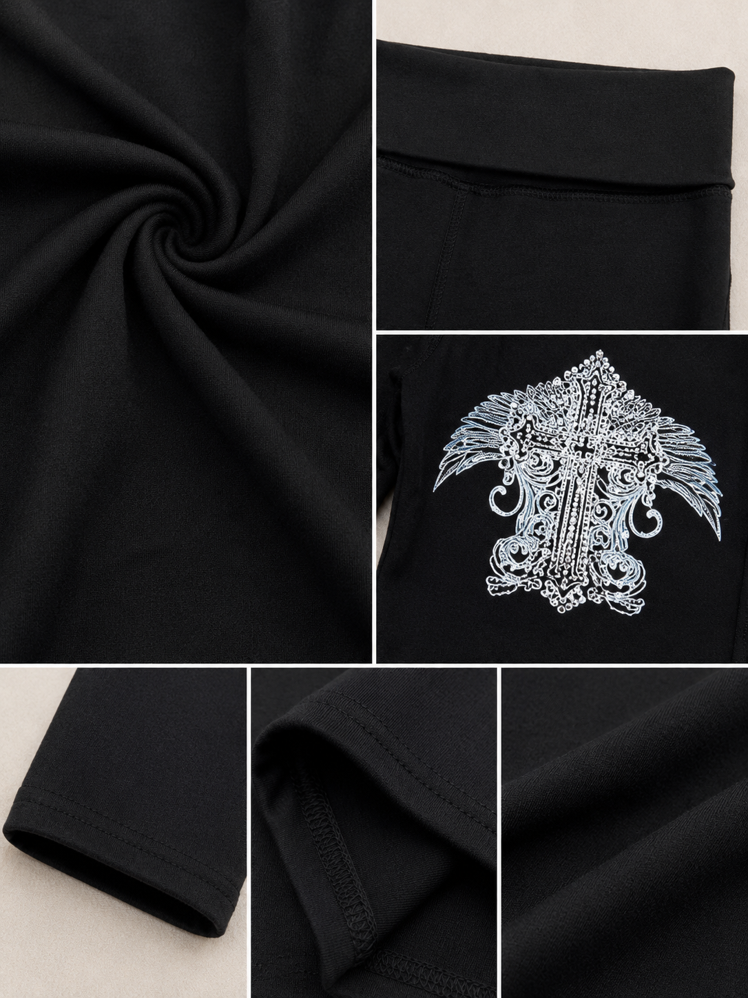 Eternal Heart Flare Yoga Pants combo detail