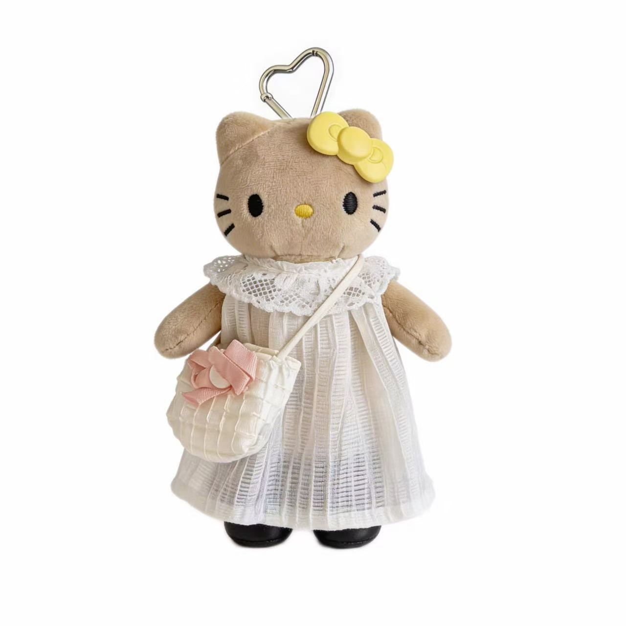Hello Kitty Lace Dress Plush Keychain Ivory Edition