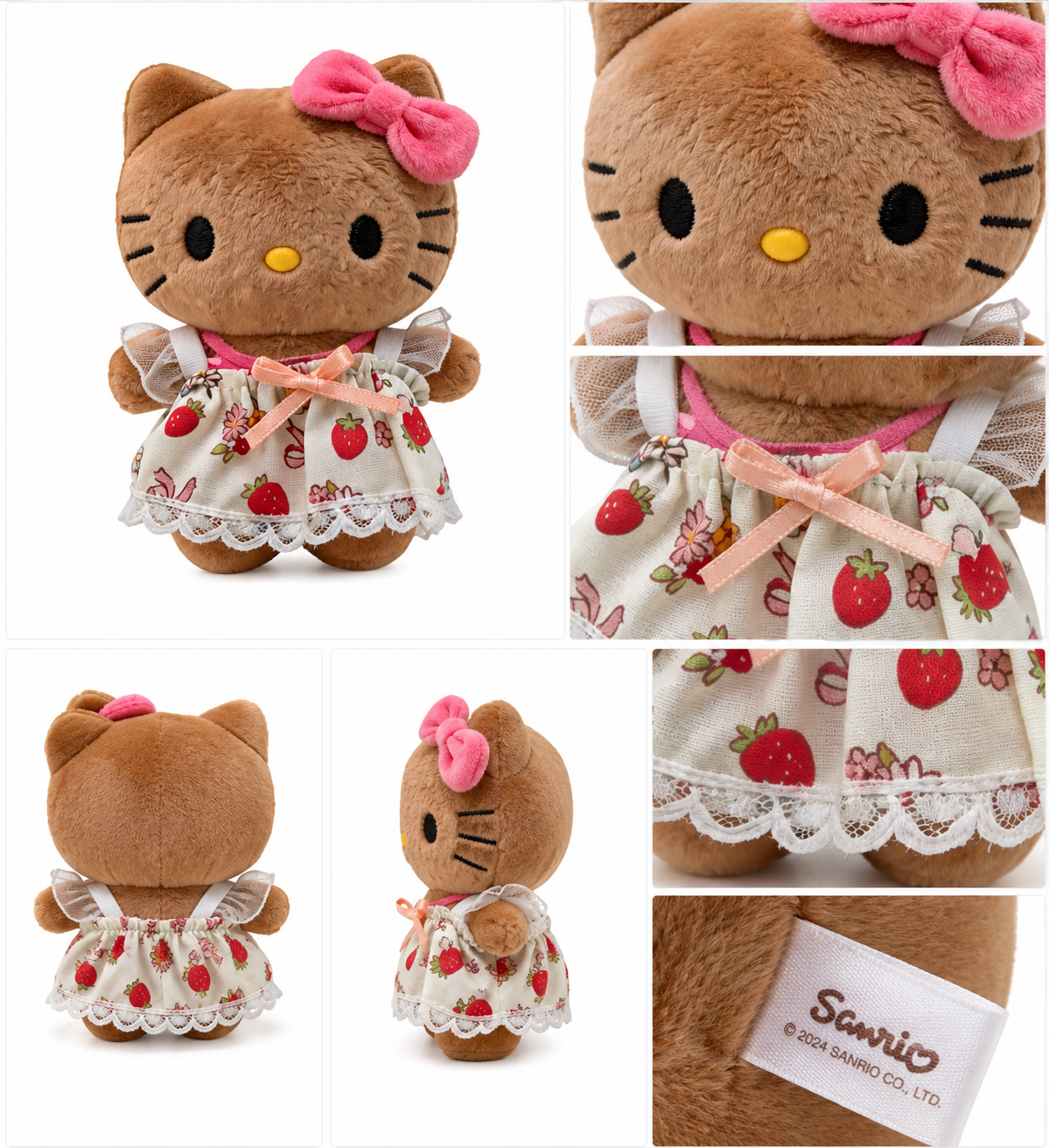 Hello Kitty Strawberry Garden Pink detail collage