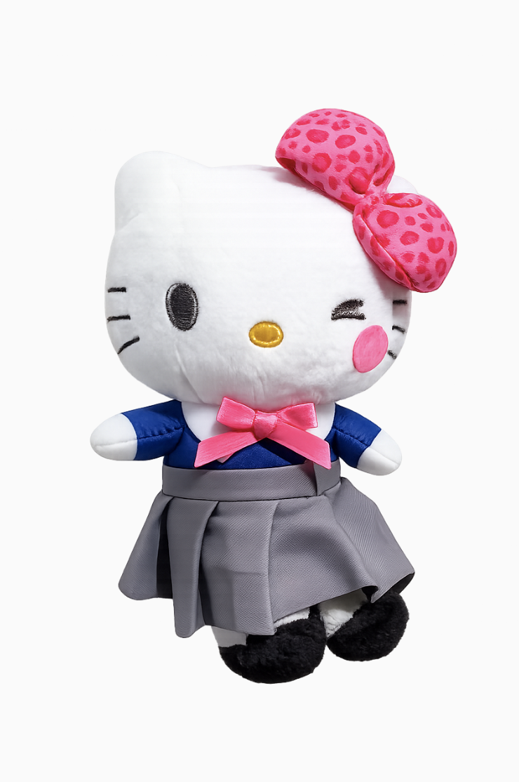 Hello Kitty Wink School Uniform Plush Keychain