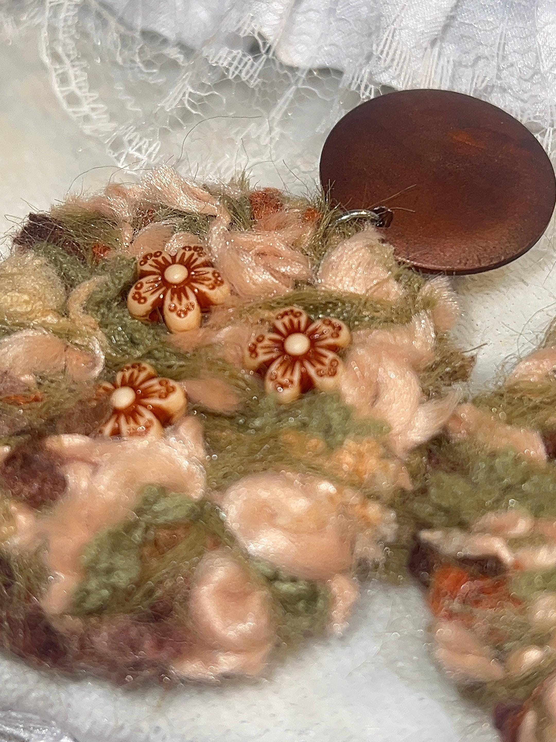Autumn Meadow Textile Earrings