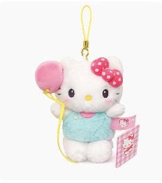 Hello Kitty Balloon Plush Keychain