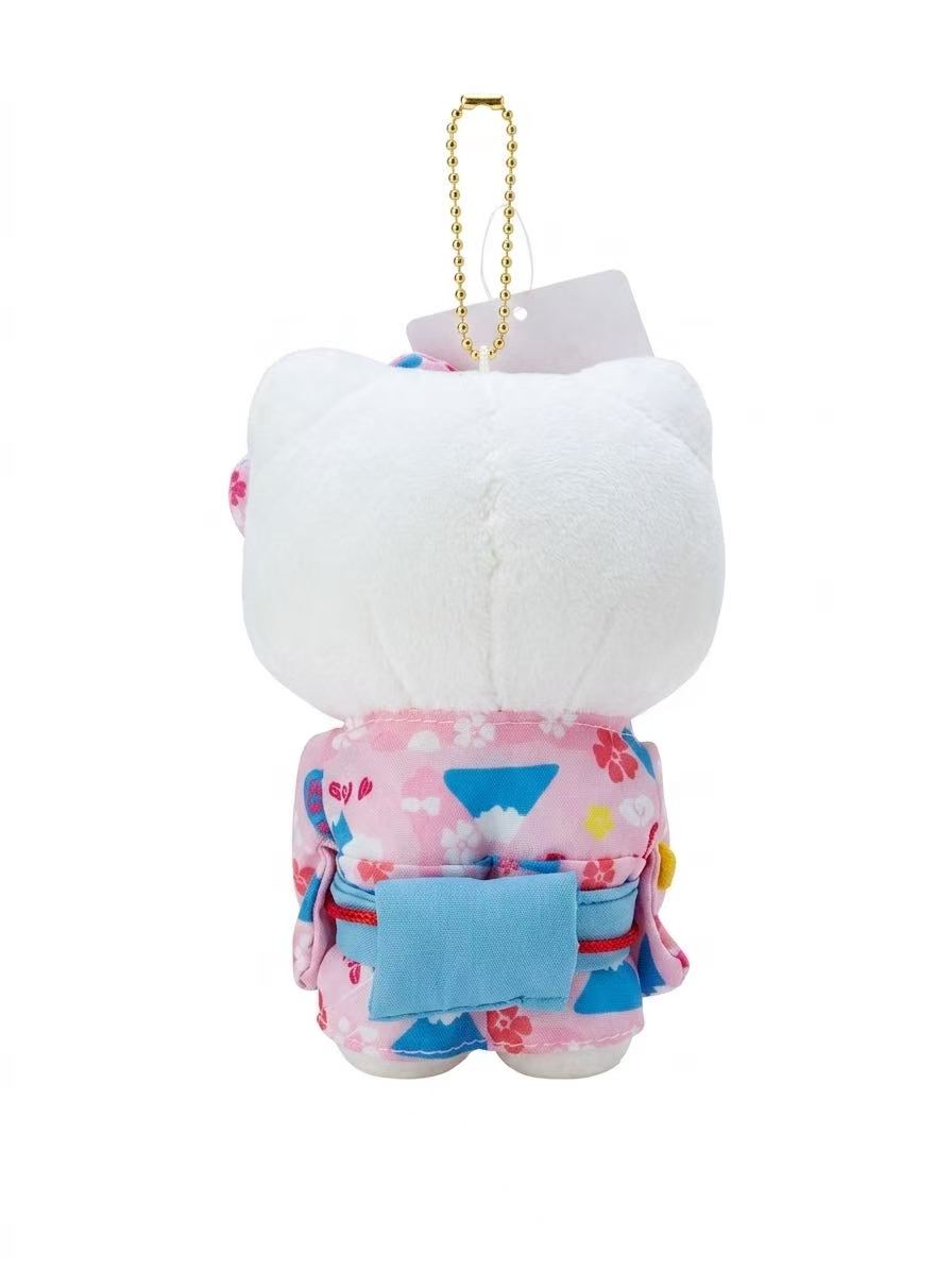 Sanrio Hello Kitty Sakura Kimono Plush Keychain back view