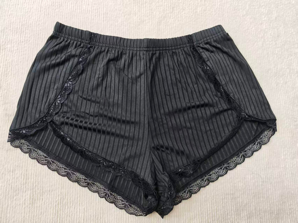Classic black lounge shorts detail