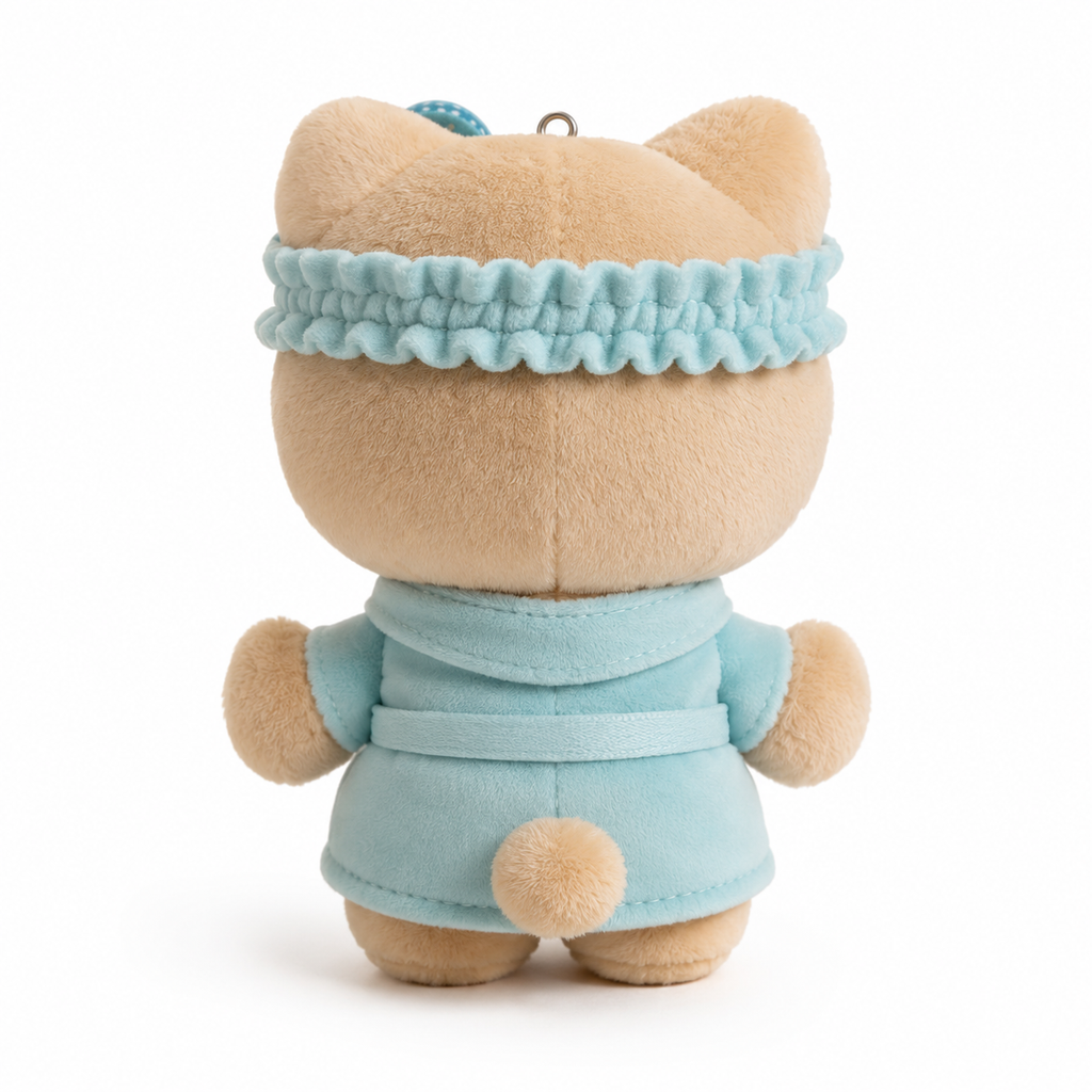 Sanrio Hello Kitty Spa Day Plush Keychain back view