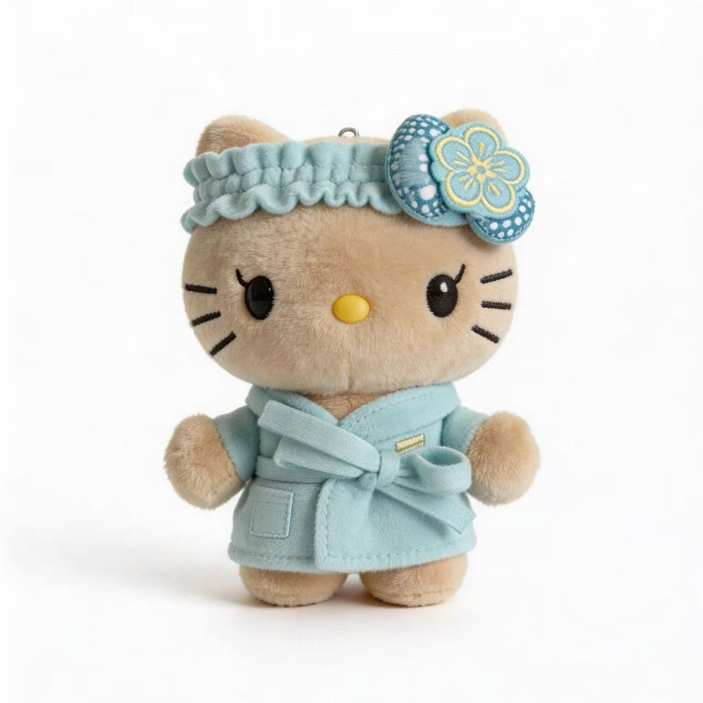 Sanrio Hello Kitty Spa Day Plush Keychain front view