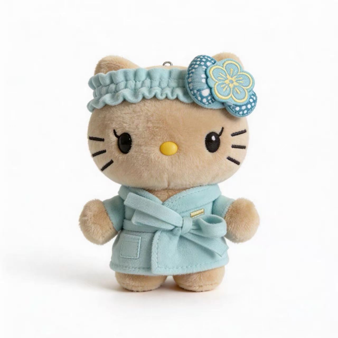 Sanrio Hello Kitty Spa Day Plush Keychain front view