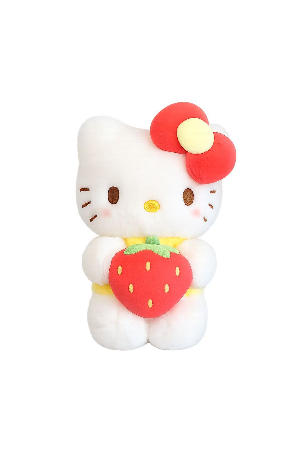 Sanrio Hello Kitty Strawberry Plush Keychain front view