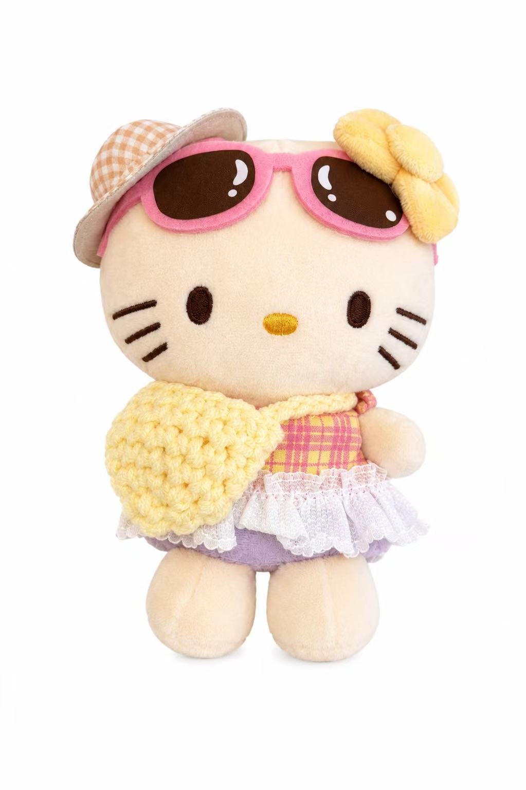 Sanrio Hello Kitty Sweet Summer Plush Keychain front view