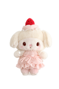 Sanrio Melody Strawberry Dessert Plush Keychain front view