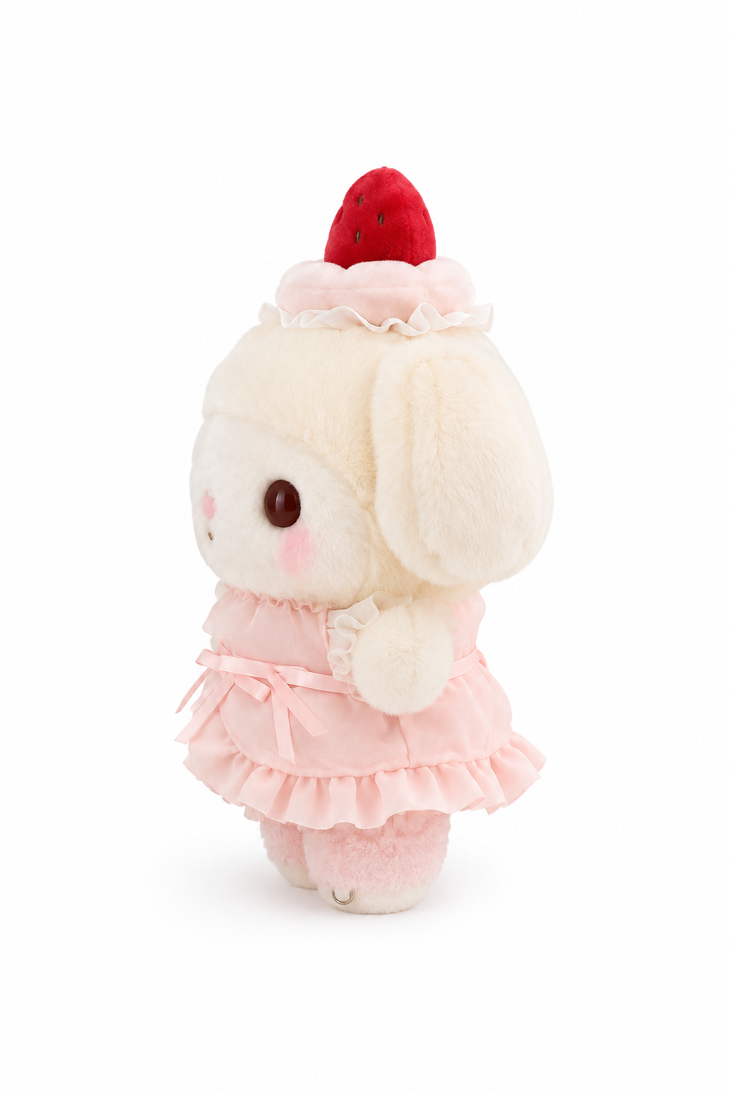 Sanrio Melody Strawberry Dessert Plush Keychain side view