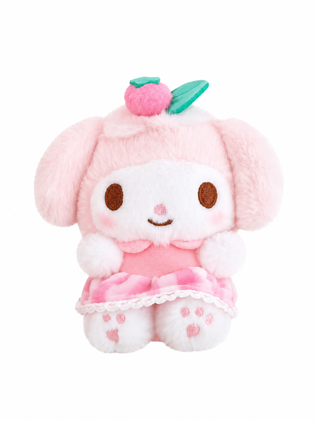 Sanrio My Melody Peach Blossom Plush Pendant front view