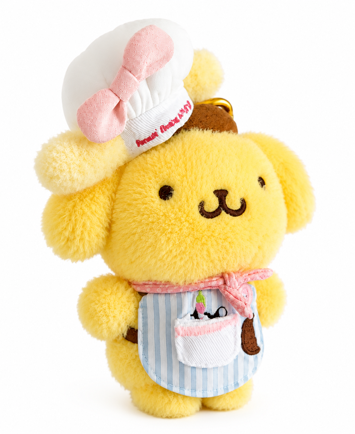 Sanrio Pompompurin Chef Plush Keychain left side view