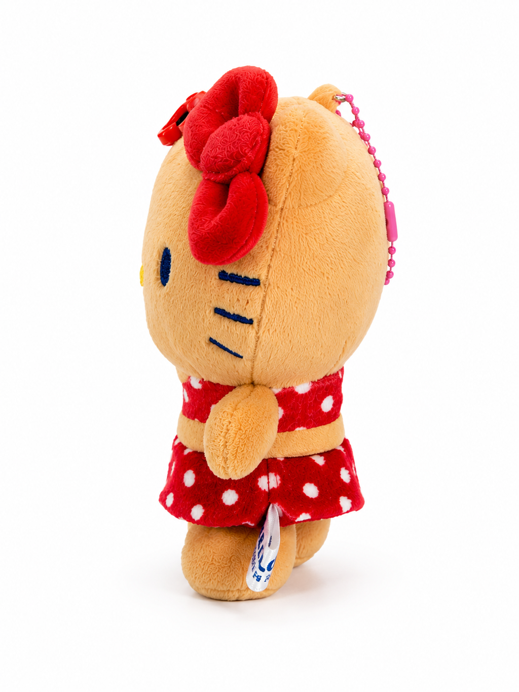 Hello Kitty Summer Vacation Plush Keychain side view
