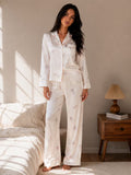 Sweet Kitty Dreams Satin Pajama Set front view