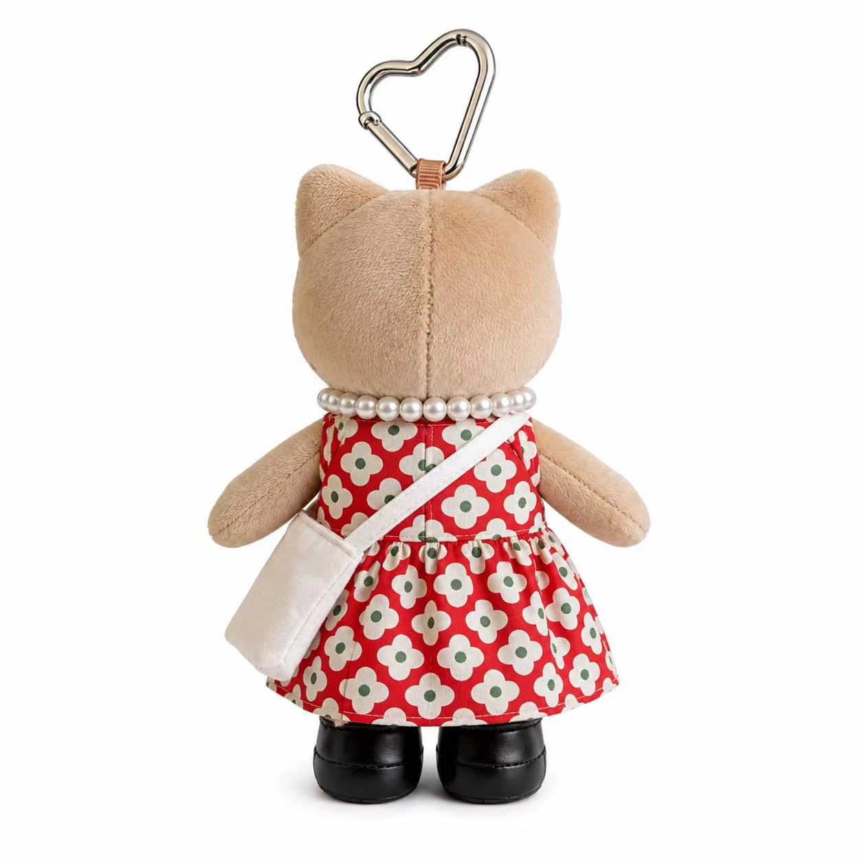 Hello Kitty Vintage Floral Dress Plush Keychain back